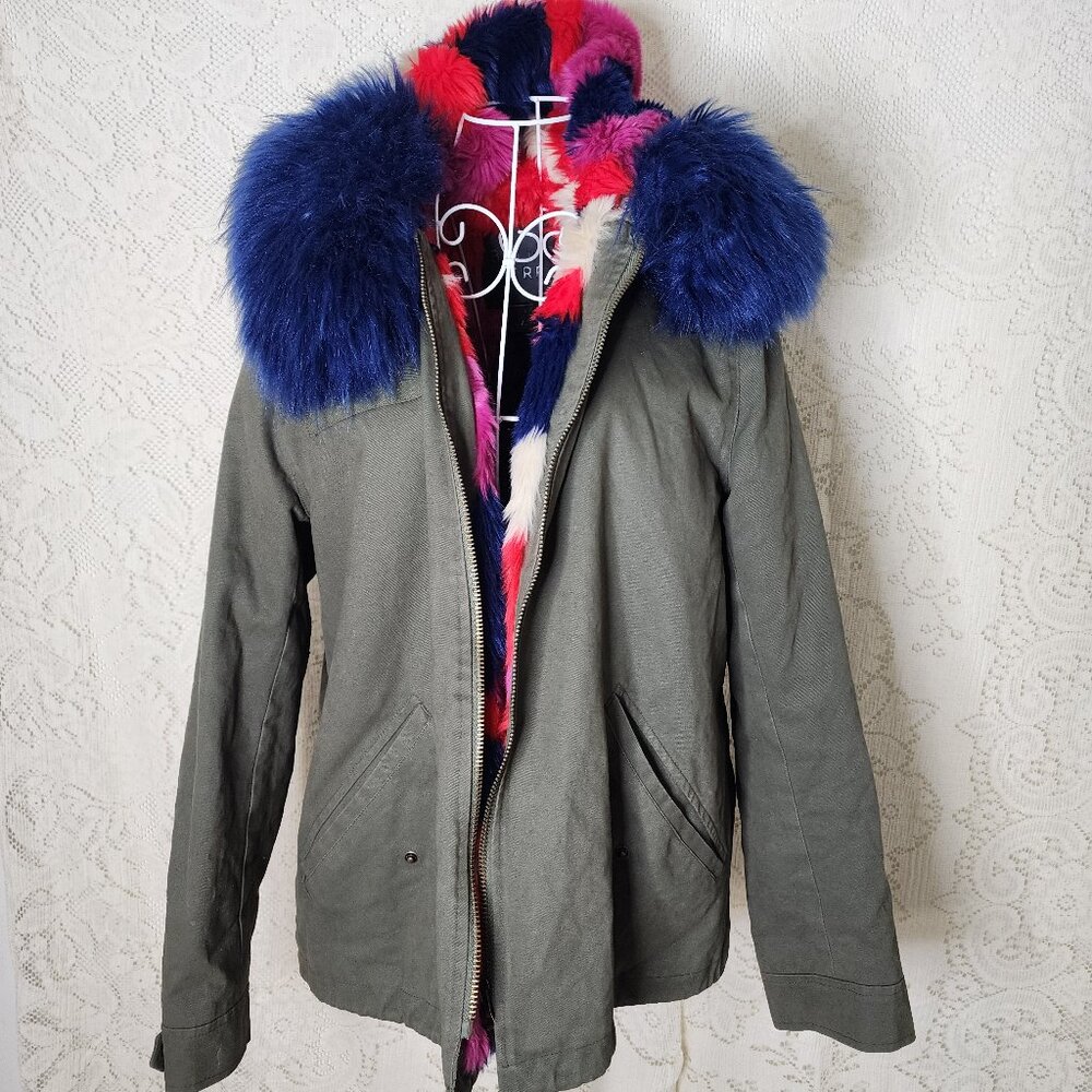 Bele vere jacket with faux fur details